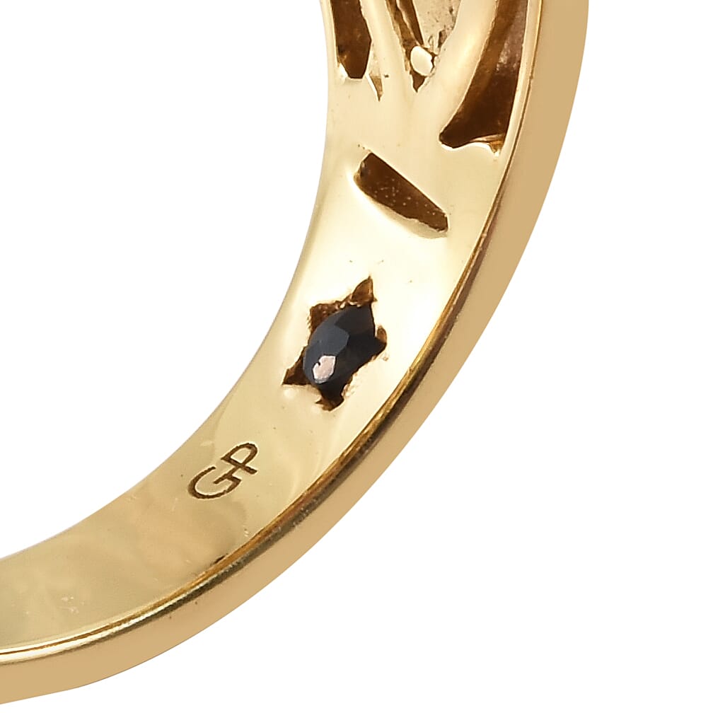 GP Zambian Amethyst (Cush 14x10 mm), Hebei Peridot and Multi Gemstone Ring in 14K Gold Overlay Sterling Silver 17.75 Ct, Silver Wt 8.31 Gms