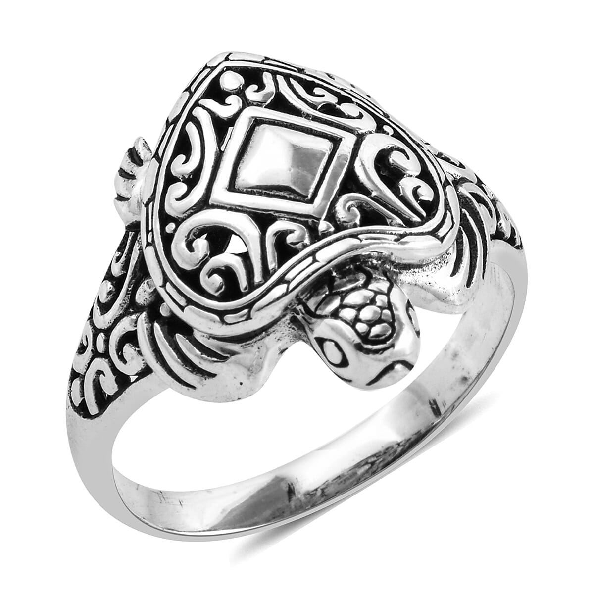 Royal Bali Collection Sterling Silver Turtle Ring, Silver wt 5.50 Gms.