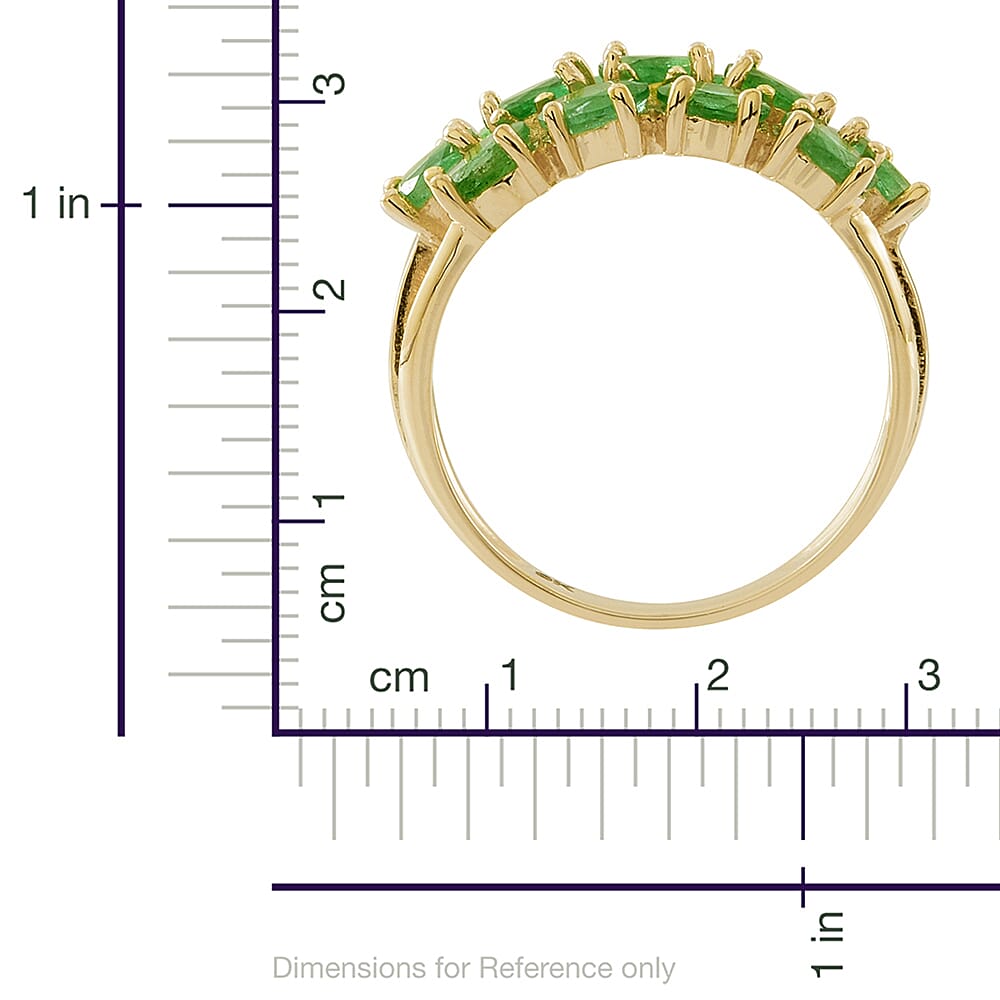 Kagem Zambian Emerald (4.00 Ct) 9K Y Gold Ring  4.000  Ct.