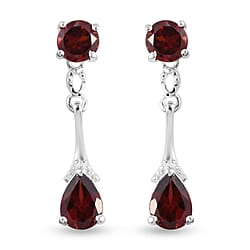2 Carat Amethyst Dorp Earrings in Sterling Silver