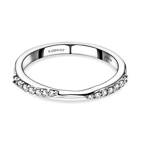 RHAPSODY 950 Platinum IGI Certified Diamond (VS-E-F) Band Ring 0.14 Ct.