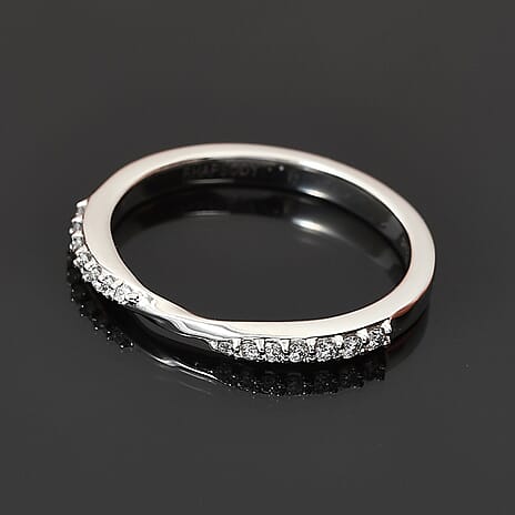 RHAPSODY 950 Platinum IGI Certified Diamond (VS-E-F) Band Ring 0.14 Ct.