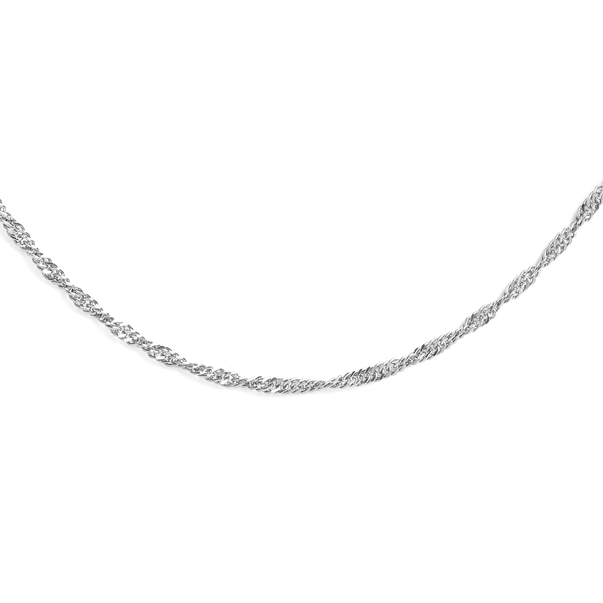 950 Platinum Twisted Curb Chain (Size 18) with Spring Ring Clasp