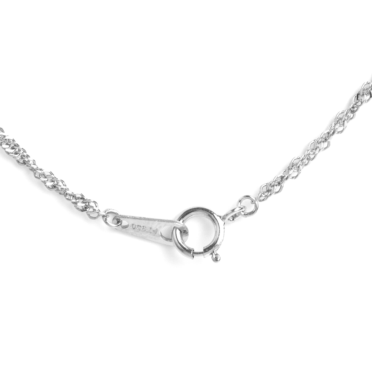 950 Platinum Twisted Curb Chain (Size 18) with Spring Ring Clasp