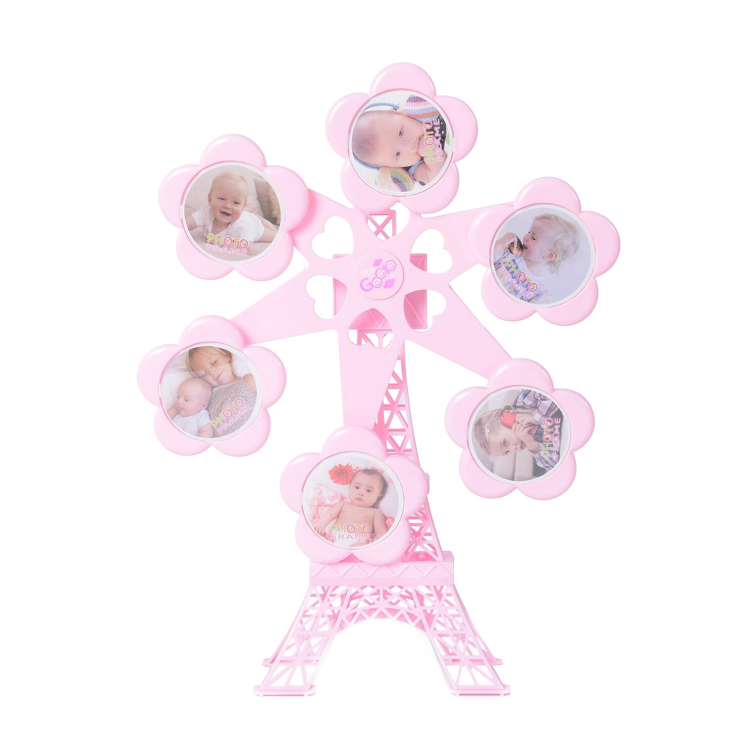 Rotating Ferris Wheel Musical Photo Frame (Size 45x35x8 Cm) - Pink