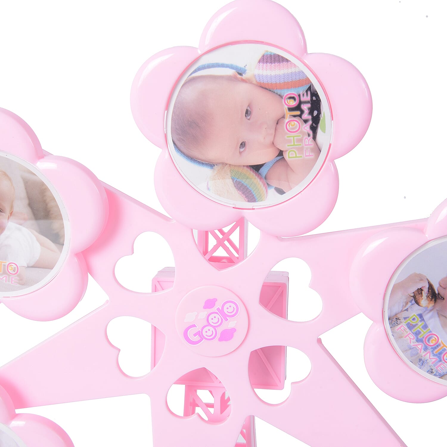 Rotating Ferris Wheel Musical Photo Frame (Size 45x35x8 Cm) - Pink