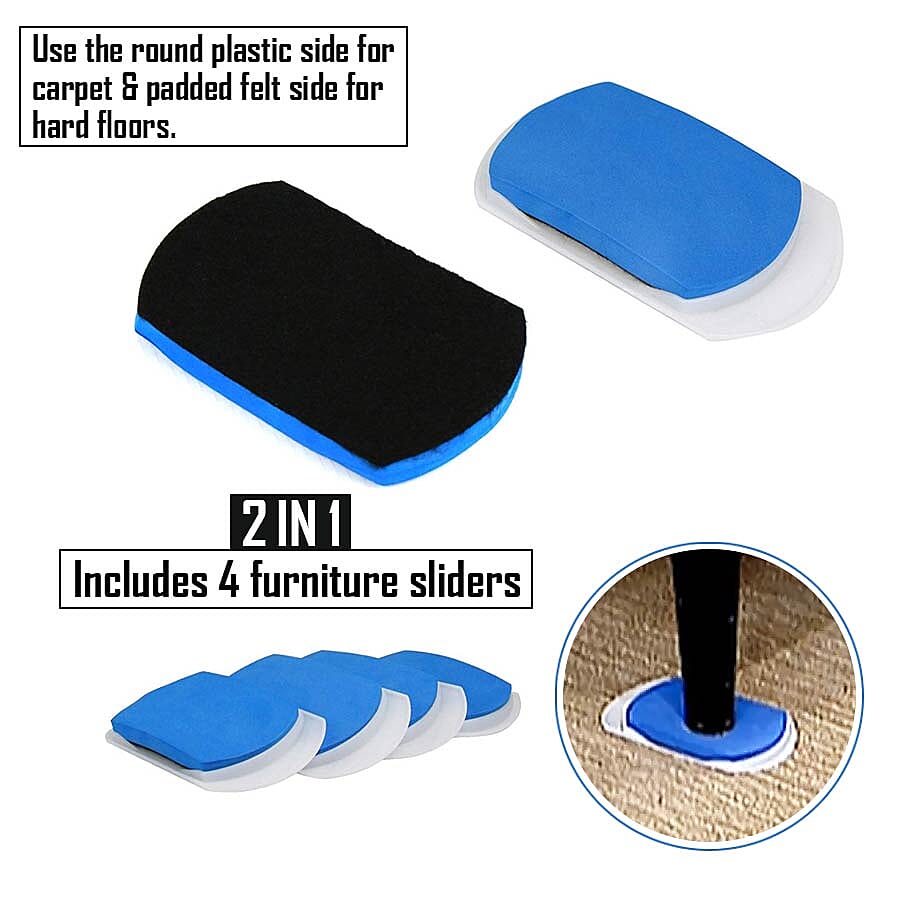 Furniture Moving System (Size 59x5.5 Cm) White and Blue