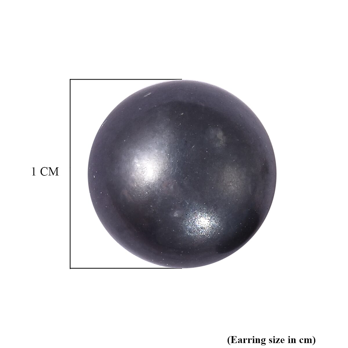 Fresh Water Peacock Pearl Stud Earrings With Push Back in Rhodium Overlay Sterling Silver 7.00 Ct.