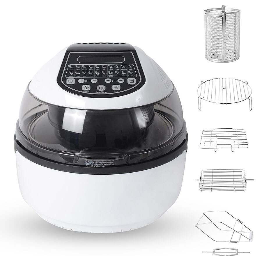 20 in 1 Air Fryer (Size 43x35x34 Cm) -  10 Litre Capacity - Black and White Colour