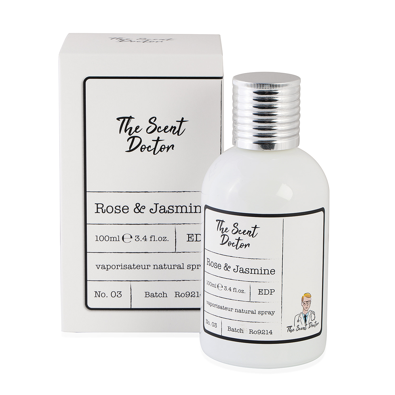 The Scent Doctor: Rose and Jasmine Eau De Parfum - 100ml