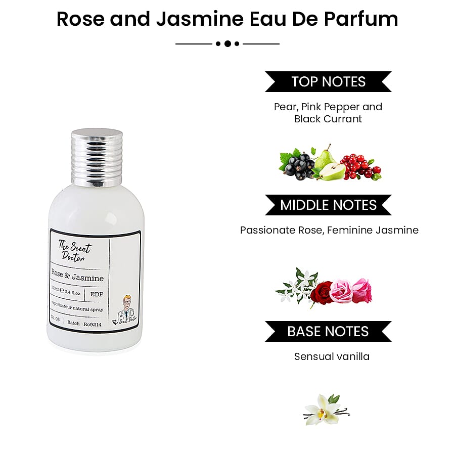 The Scent Doctor- Rose & Jasmine Eau De Parfum - 100ml