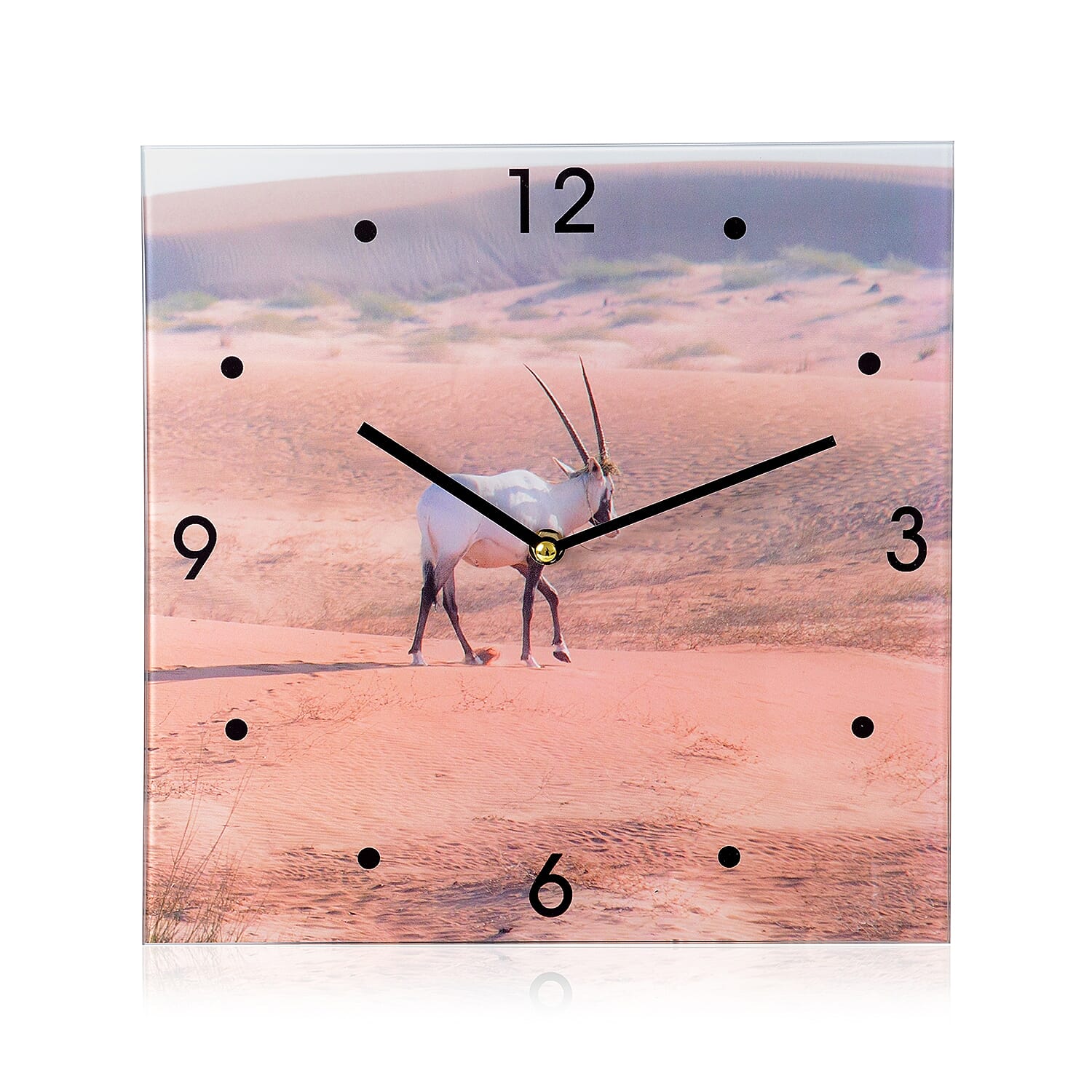 Home Designs: Antelope Pattern Three Piece Wall Clock (Size 90x30x4 Cm)