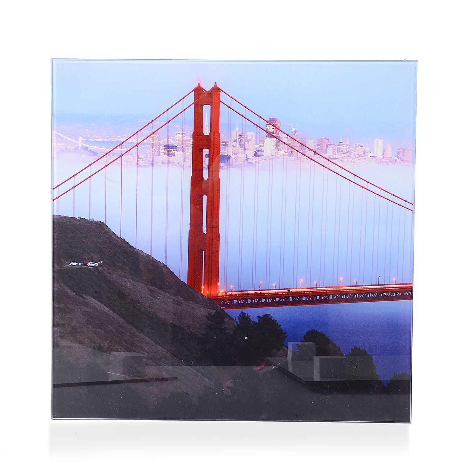 Home Designs: Golden Gate Bridge Pattern Three Piece Wall Clock (Size 90x30x4 Cm)