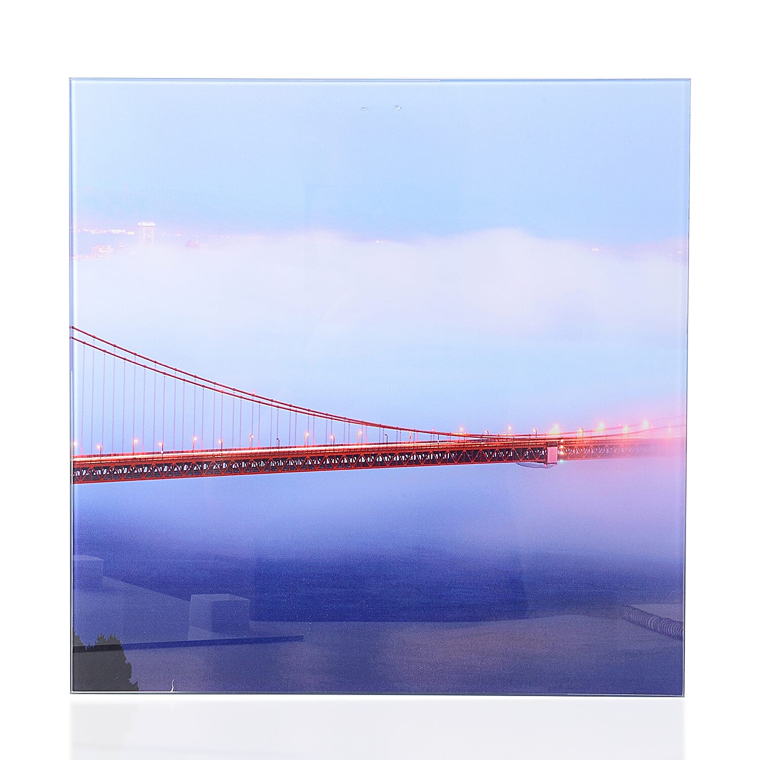 Home Designs: Golden Gate Bridge Pattern Three Piece Wall Clock (Size 90x30x4 Cm)