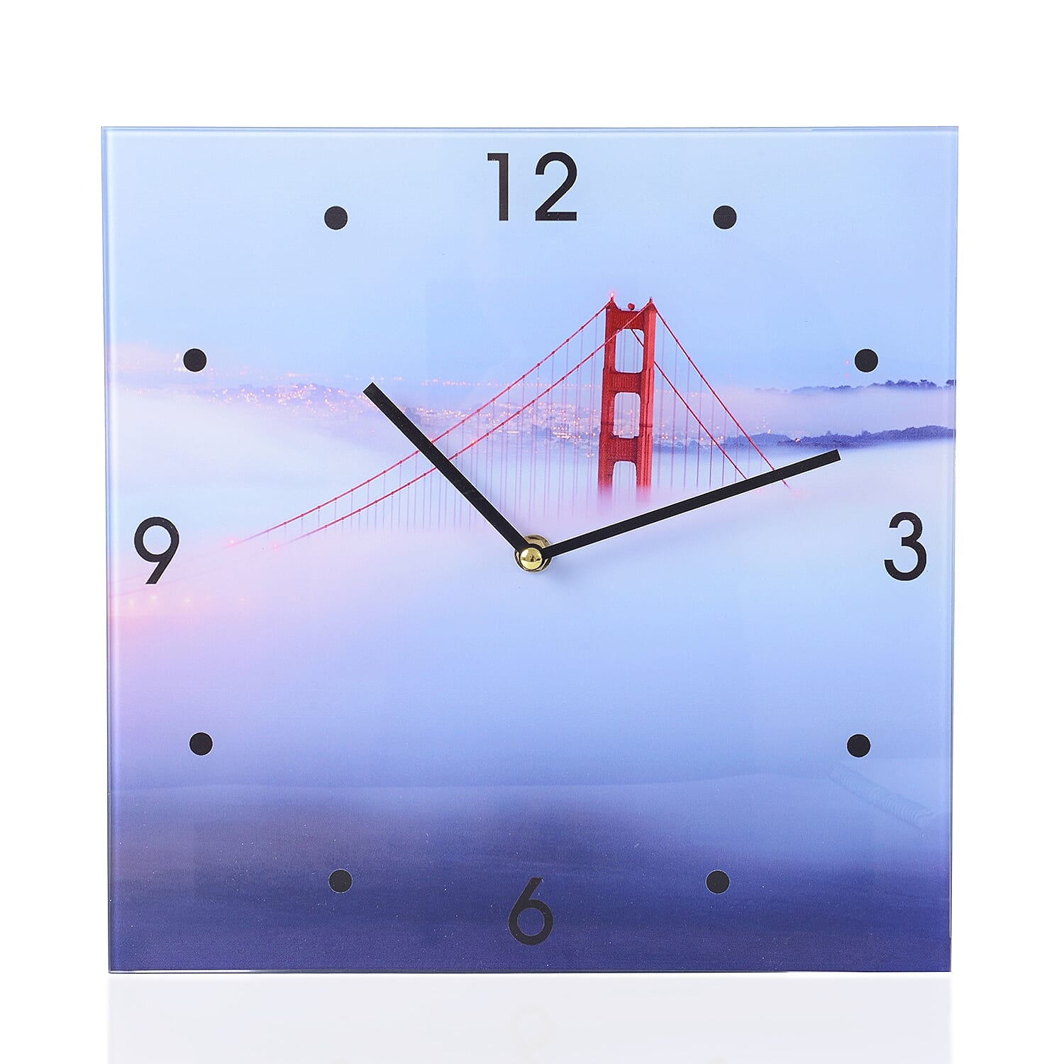 Home Designs: Golden Gate Bridge Pattern Three Piece Wall Clock (Size 90x30x4 Cm)