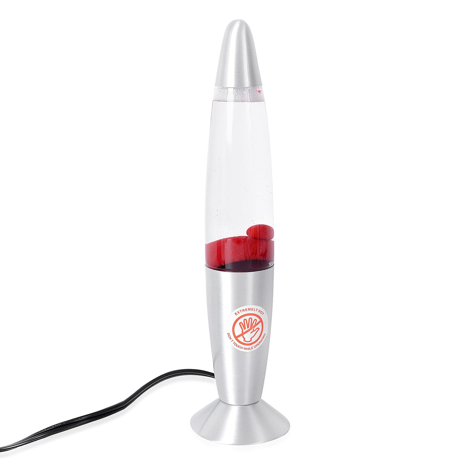Rocket Shape Lava Motion Lamp  (Size 33.5 Cm) - Colour Red Wax and Clear Water