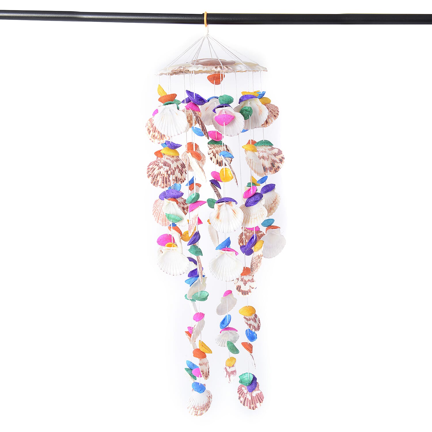 Home Decor - Multi Colour Seashell Wind Chime (Size 60 Cm)
