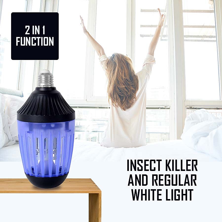 2in1 Phantom Bulb Zapper For Mosquito Fly Insect Killer and Regular White Light
