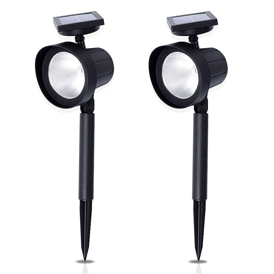 Set of 2 -  Solar Powered Waterproof Garden Light Powerful LED - WIDE COVERAGE (Size 42.5x13.4Cm)
