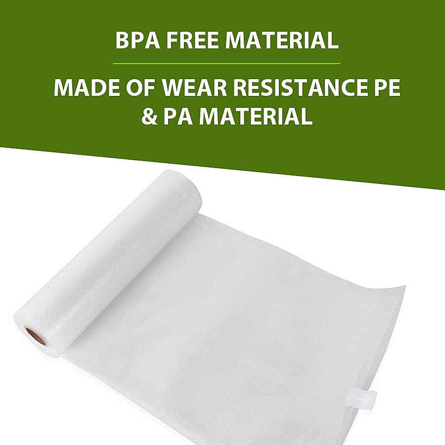 Set of 3 - Vacuum Sealer Rolls (Size 28x500 cm, 22x500 cm and 15x500 cm) 5 Meters Each