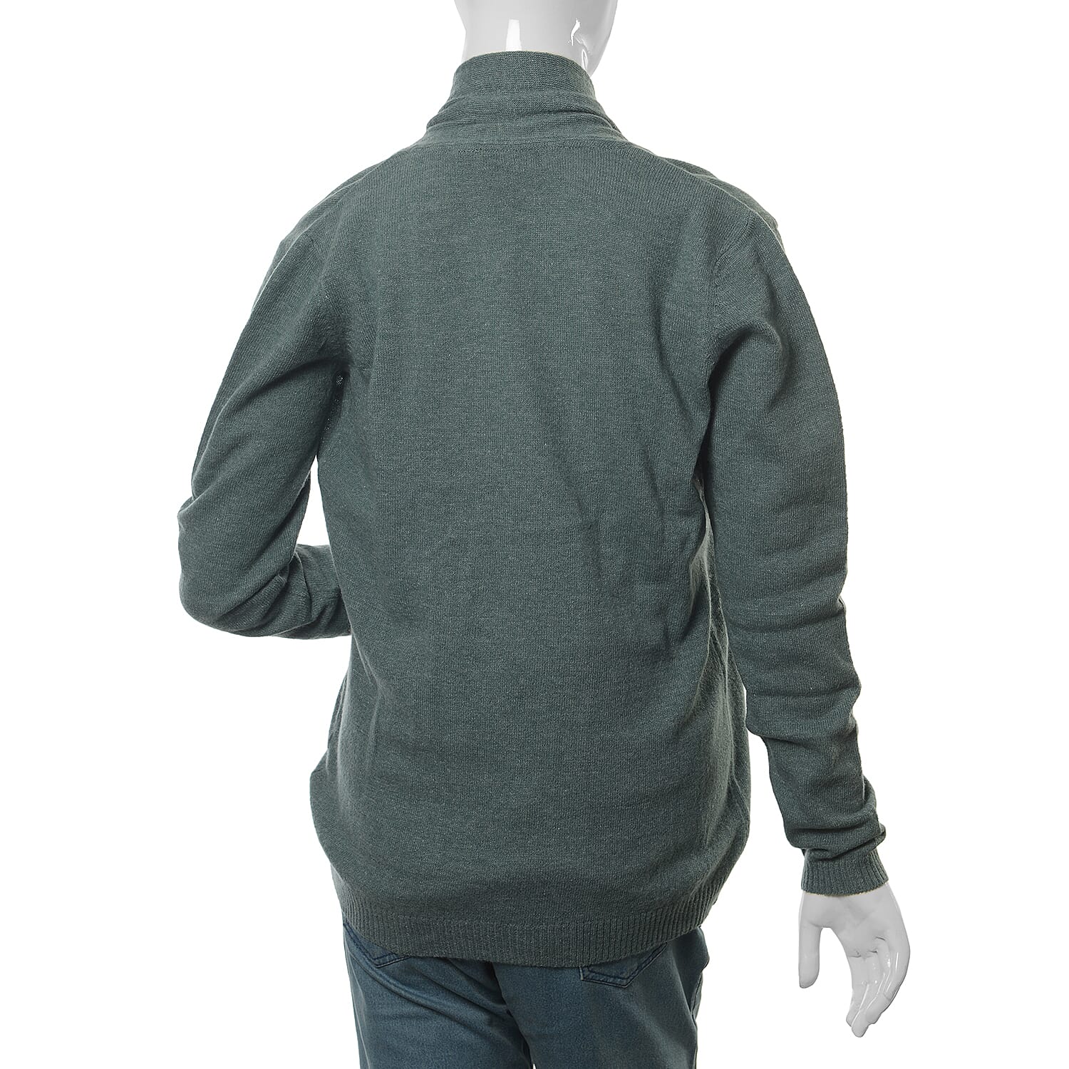 80% Lamb Wool and 20% Nylon Mallard Green Waterfall Cardigan