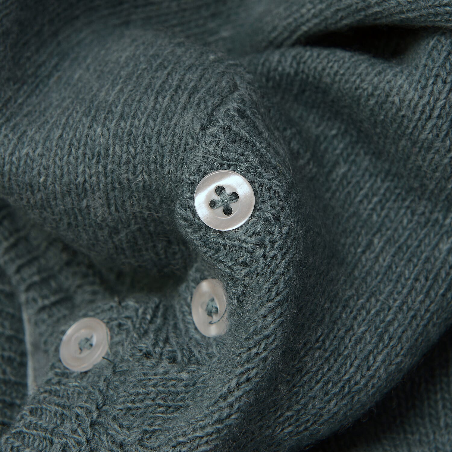 80% Wool Mallard Green Colour Top (Size S, 52.3x63.5cm)