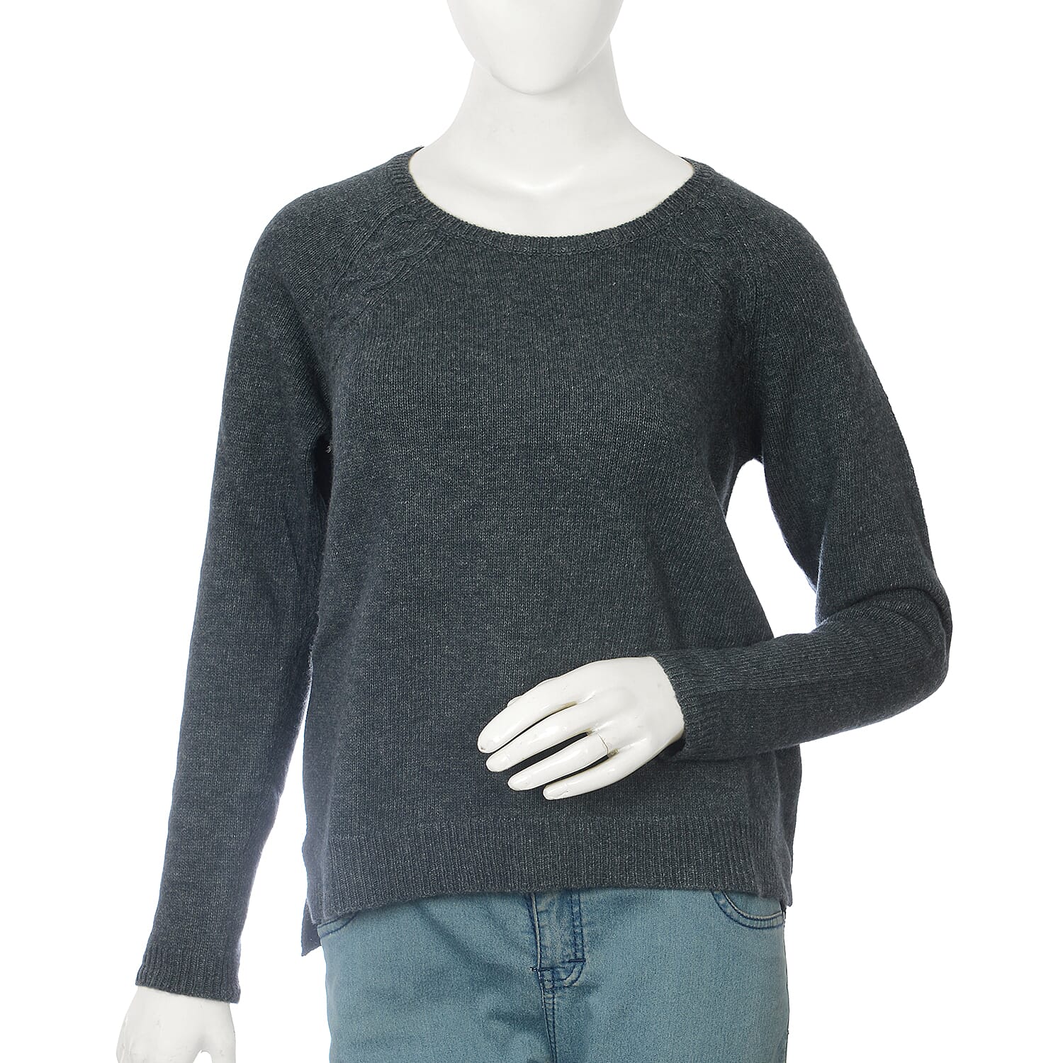 80% Wool Eclipse Melange Colour Top ((Size S, 52.3x63.5cm)