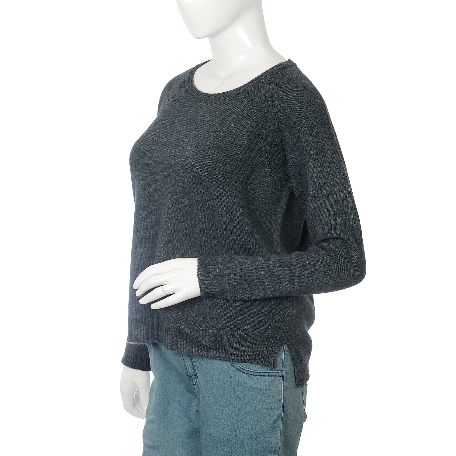 80% Wool Eclipse Melange Colour Top ((Size S, 52.3x63.5cm)