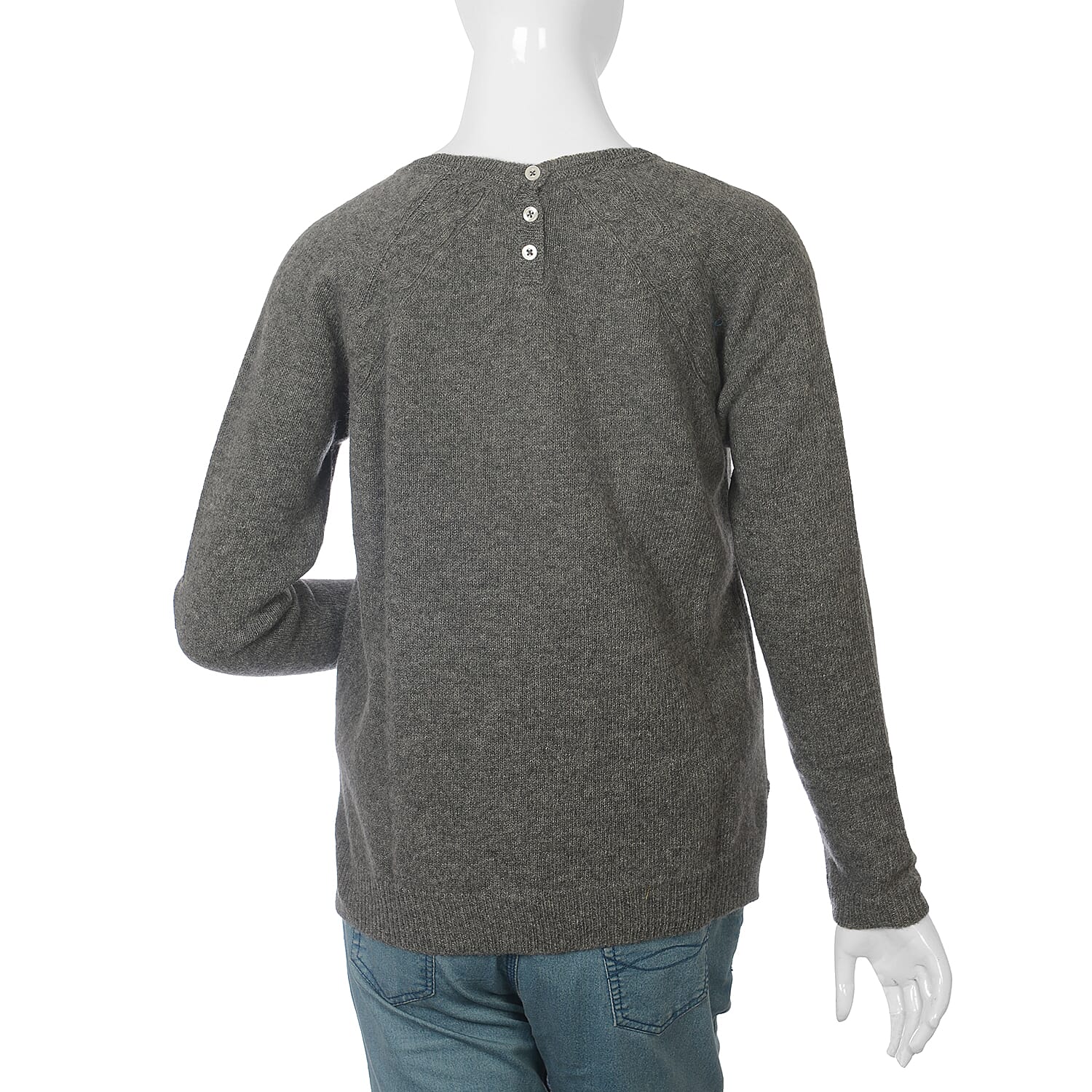 80% Wool Graphite Melange Colour Top (Size-24, 52.3x63.5cm)