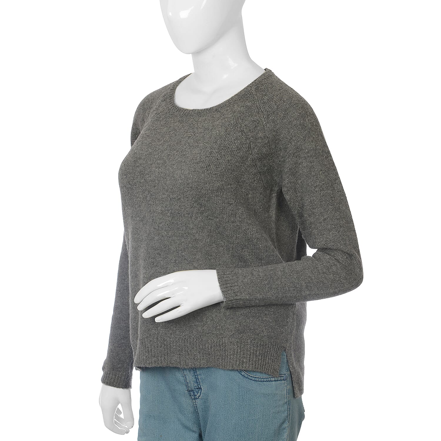 80% Wool Graphite Melange Colour Top (Size-24, 52.3x63.5cm)