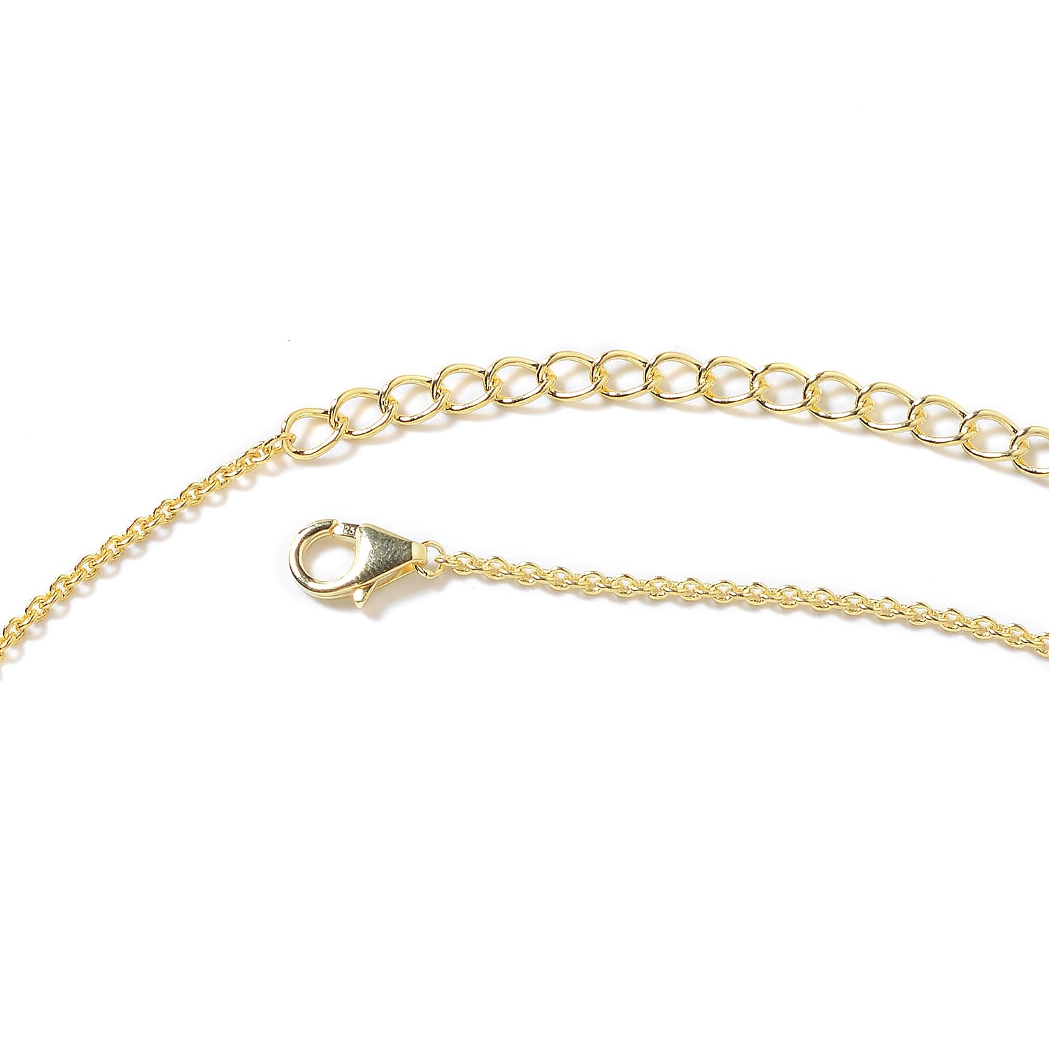 Lucy Q Yellow Gold Overlay Sterling Silver Multi Strand Necklace (Size 18 and 5 inch Extender), Silver wt 19.88 Gms.