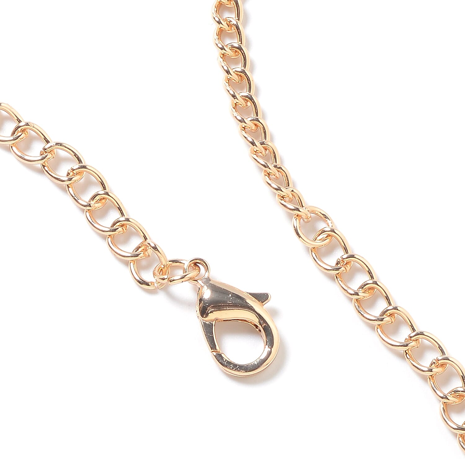 2 Piece Set - Simulated Red Garnet, Red and White Austrian Crystal Necklace (Size 18 with 3 inch Extender) and Earrings (with Push Back) in Silver Tone