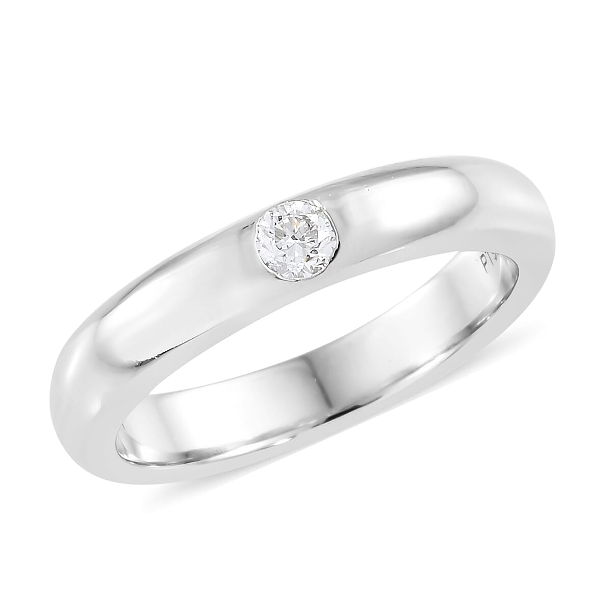 Signature Collection-RHAPSODY 950 Platinum IGI Certified (VVS/E-F) Diamond (Rnd) Solitaire Ring, Platinum wt 6.25 Gms.