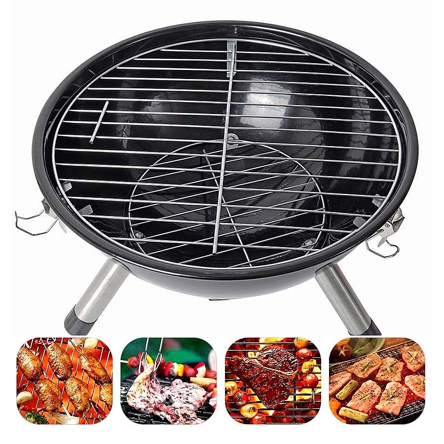 Portable Barbeque Grill (Size: D32xH42.5 Cm) - Green