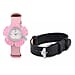 2 Piece Set - GP Swiss Movement Purple Jade and Simulated Diamond Watch with Black Strap