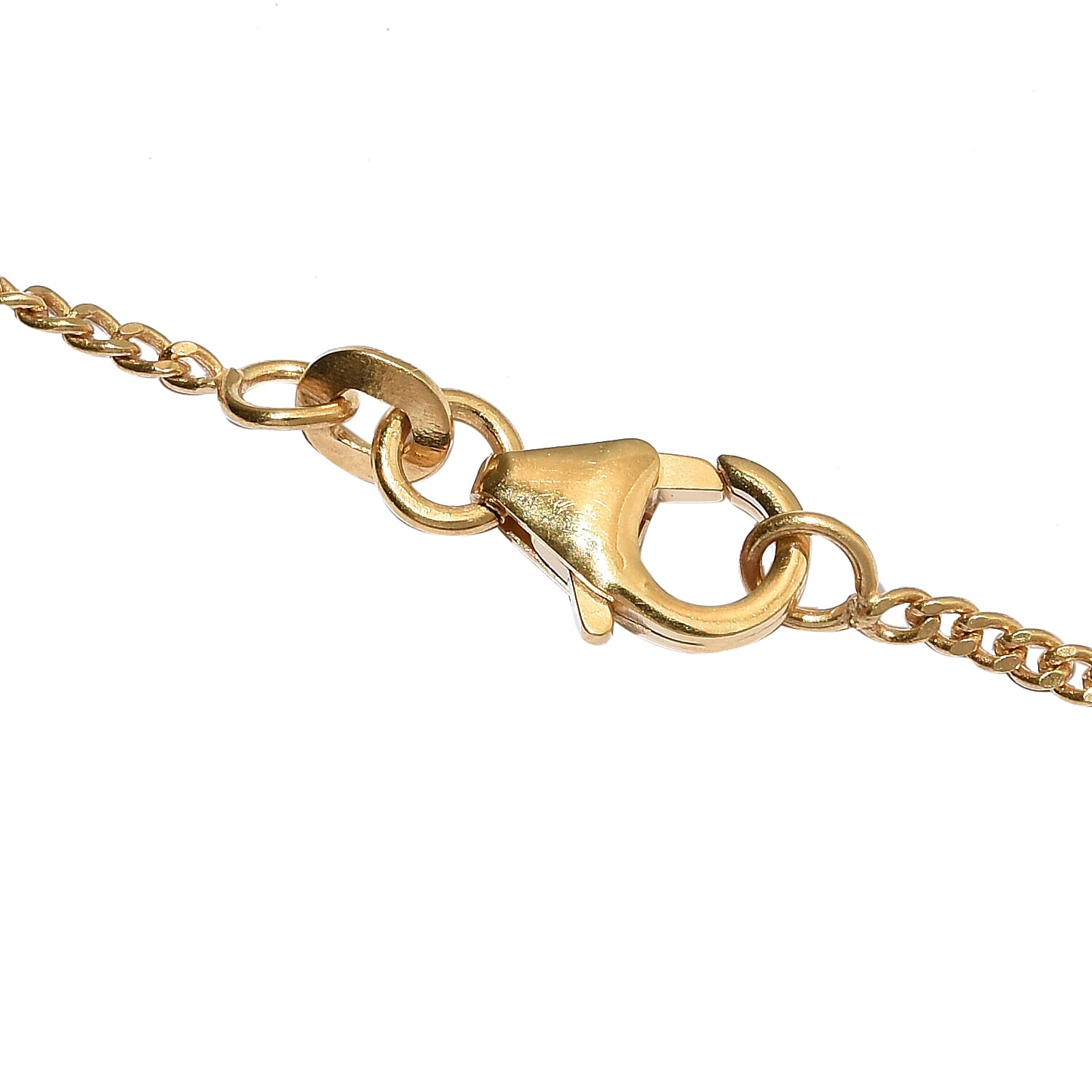 Lustro Stella  - AB Crystal (Pear 30x20 mm) Necklace (Size 18) in 14K Gold Overlay Sterling Silver, Silver wt 27.37 Gms.