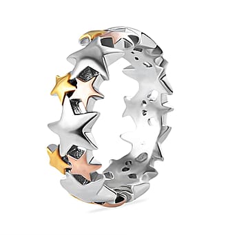 https://tjcuk.sirv.com/Products/32/8/3284874/Platinum-Yellow-and-Rose-Gold-Overlay-Sterling-Silver-Star-Band-Ring_3284874_3.jpg?w=342&h=342