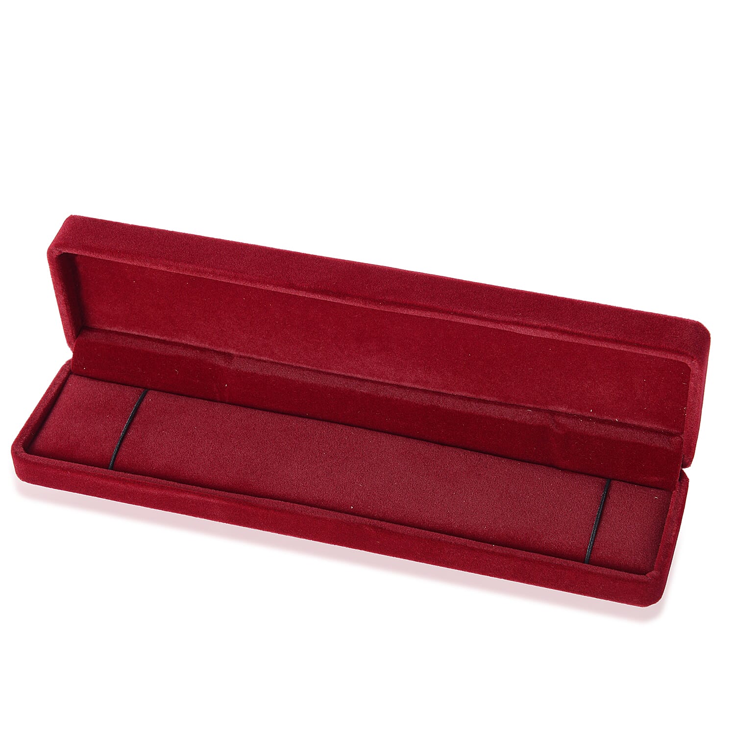 Set of 4 - Jewellery Boxes Ring Box (5.4x5x4.2 Cm), Pendant Box (Size 8.6x7x4 Cm), Bracelet (Size 9x9x4 Cm) and Long Chain Box (Size 21.8x5.6x3 Cm) - Wine Red