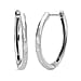 Diamond (Rnd) Hoop Earrings (with Clasp) in Platinum Plated Sterling Silver