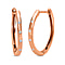 0.1 ct. Diamond Hoop Earrings in Rose Gold Overlay Sterling Silver
