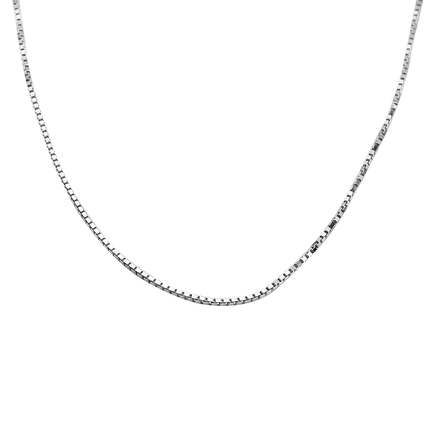 Hatton Garden Closeout Deal - Sterling Silver Box Chain (Size 15) with Spring Ring Clasp