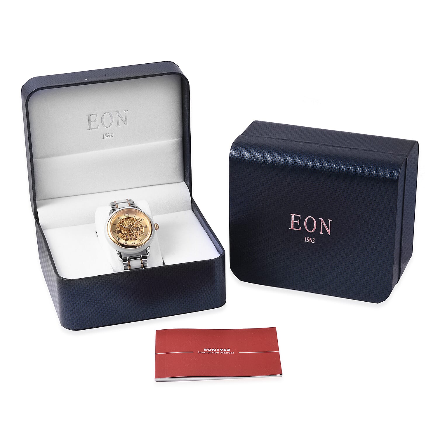 Limited Available - EON 1962 Hand Carved White Jade Japanese Skeleton Movement Water Resistant Watch