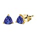 2 Ct. Red Garnet Solitaire Stud Earrings in 14K Gold Plated   Sterling Silver