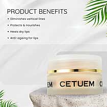 Cetuem SCR Gold Lip Allure with Hyaluronic Acid, Vitamin E, Cocoa Butter and Pomegranate for Deep Hydration and Protection of lips