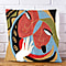 Limited Edition - 100% Cooton Pablo Picasso Full Embroidery Cushion Cover (Size 43x43 cm) - Brick &  Multi