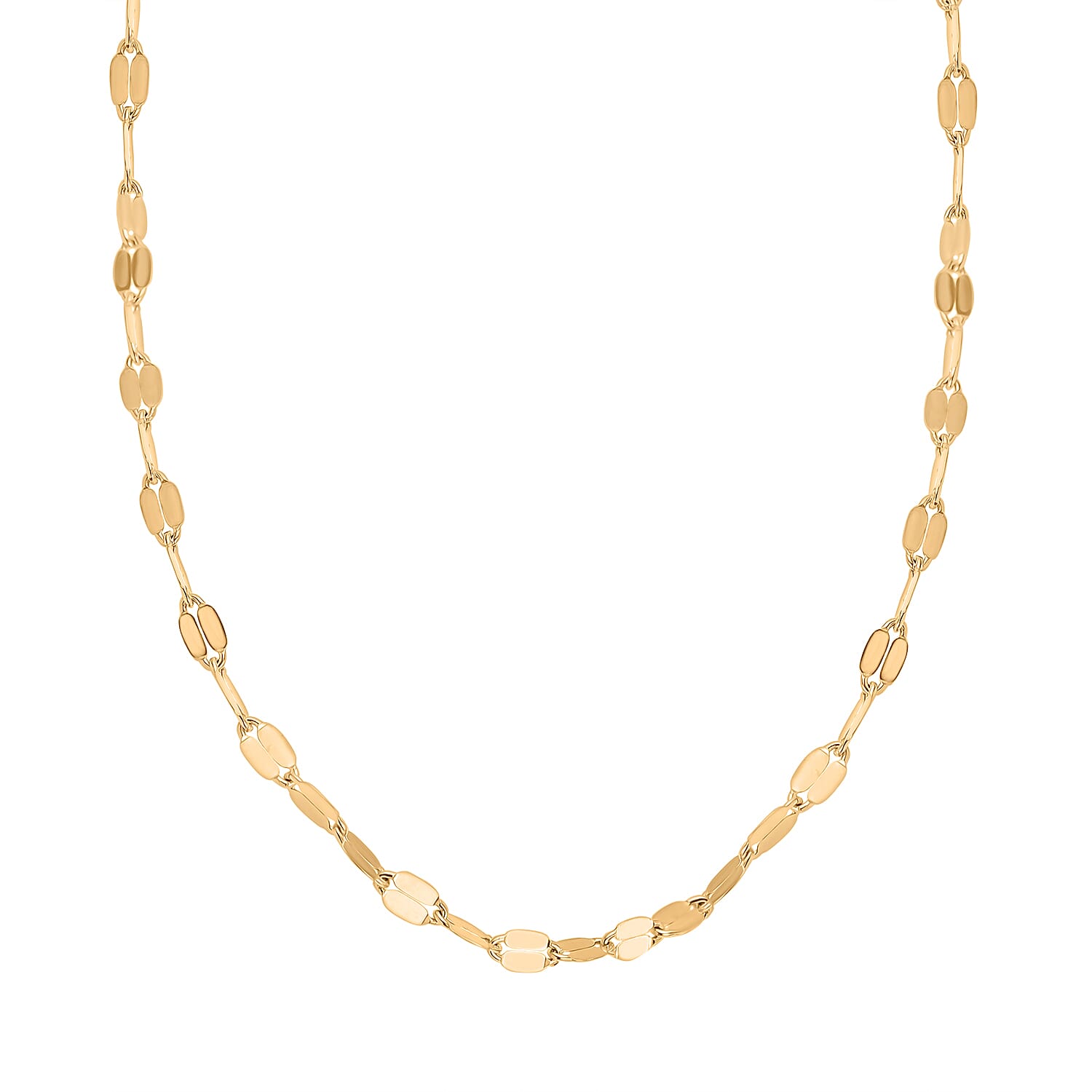 Hatton Garden Closeout Deal - 9K Yellow Gold Sparkle Forzantina Necklace (Size 18) with Spring Ring Clasp