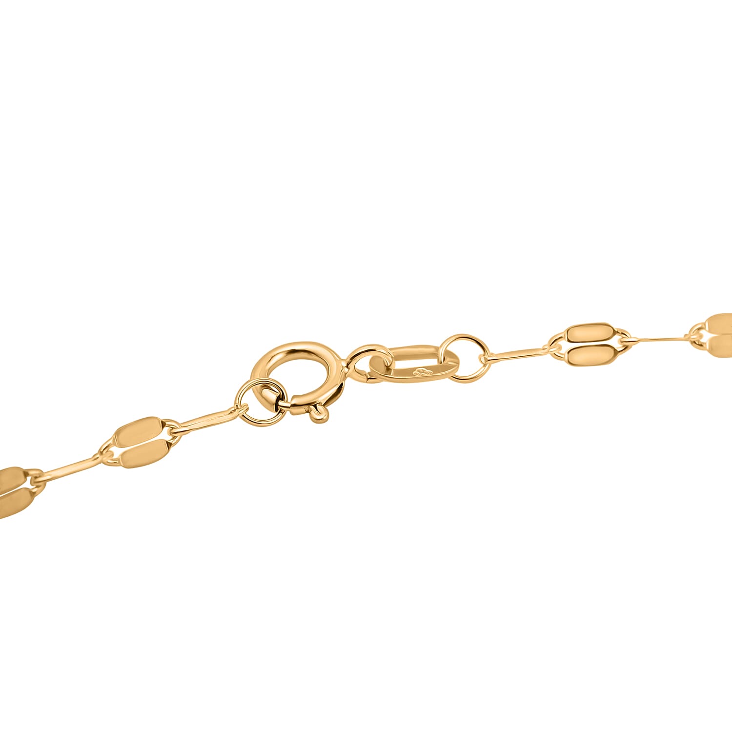 Hatton Garden Closeout Deal - 9K Yellow Gold Sparkle Forzantina Necklace (Size 18) with Spring Ring Clasp