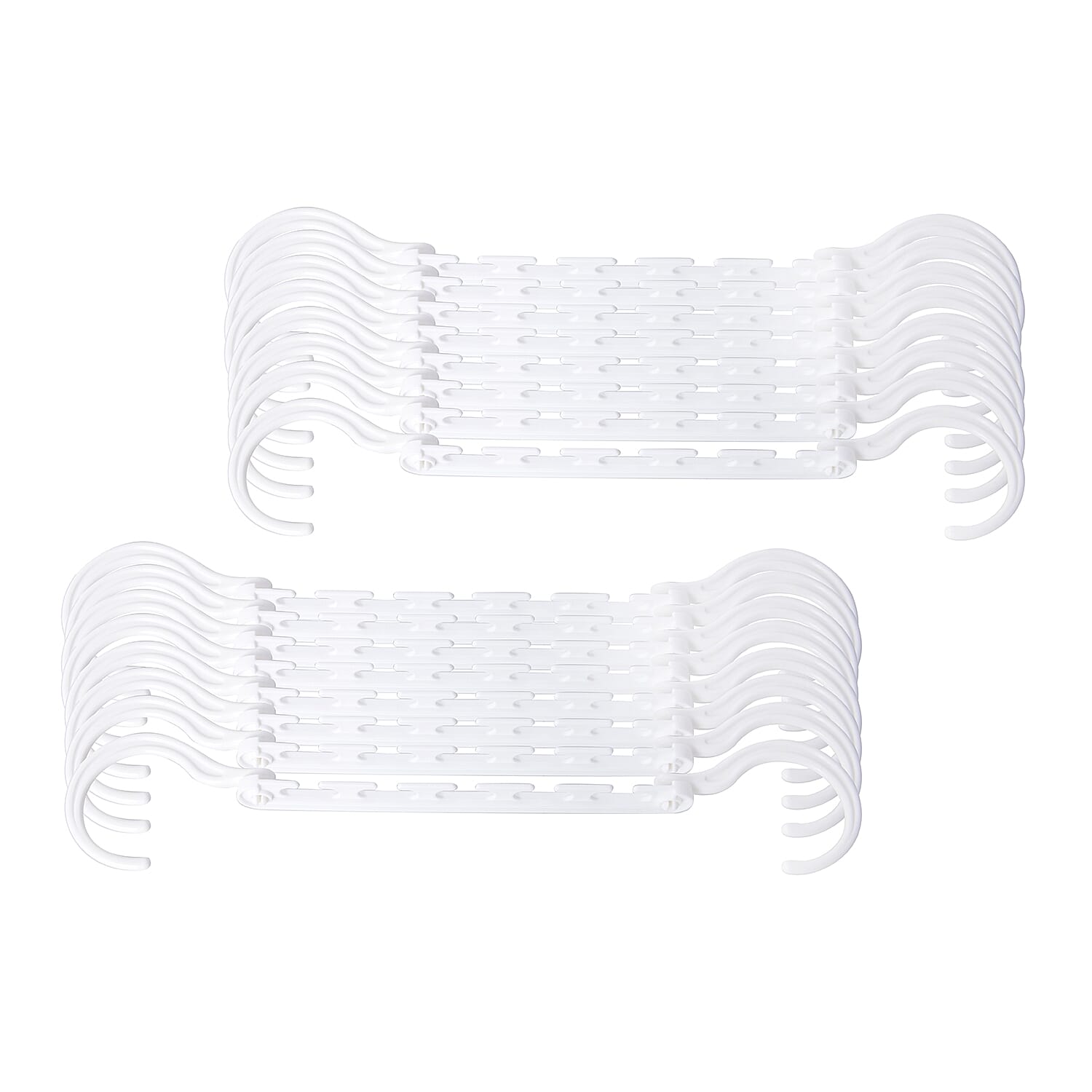 8 Piece Set - White Colour Wonder Hanger (Size 10.5x7.6 Cm)