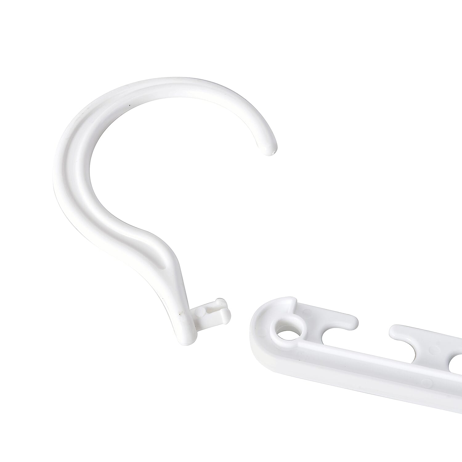 8 Piece Set - White Colour Wonder Hanger (Size 10.5x7.6 Cm)