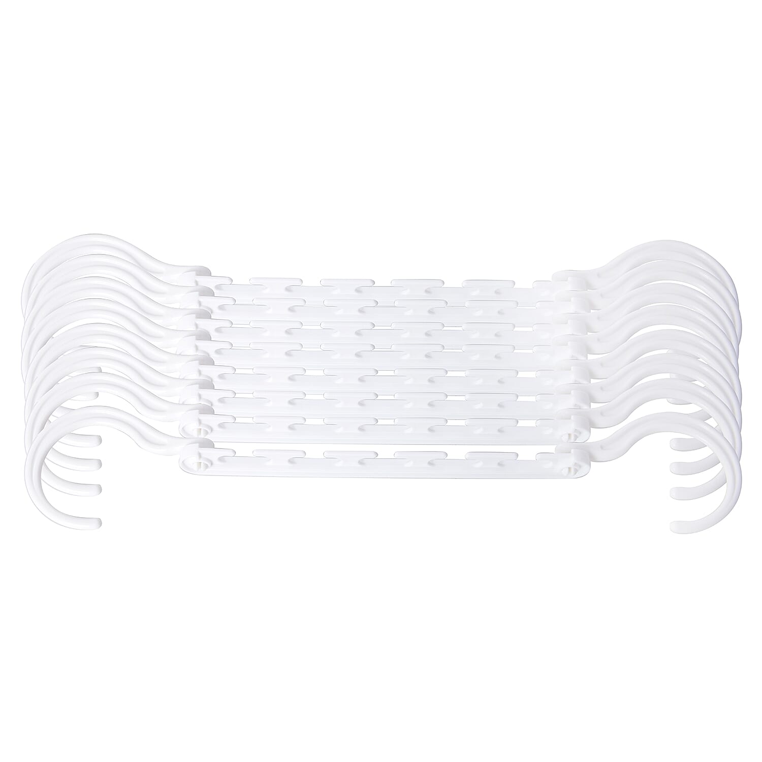 8 Piece Set - White Colour Wonder Hanger (Size 10.5x7.6 Cm)